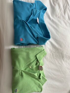 Brooks Brothers two polo shirts- Blue and Light Green